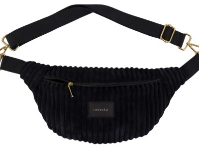 Puszysta sztruksowa nerka | kolor czarna