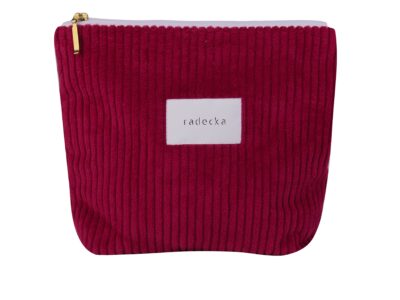 Saszetka midi bawełniana | kolor malinowy