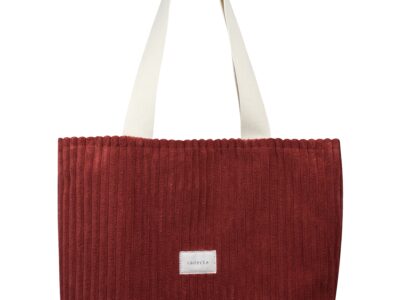 Puszysta sztruksowa torba | kolor celany